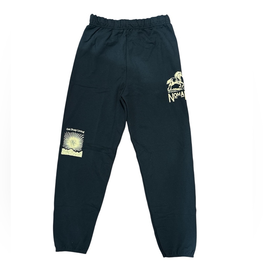 Nomad Get Busy Living Black Joggers Size: Large NWOT